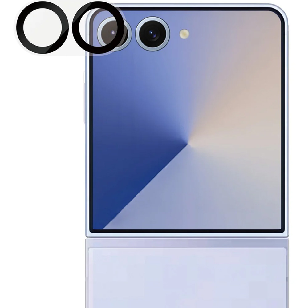 Szkło hartowane na aparat PanzerGlass PicturePerfect Camera Lens Protector dla Galaxy Z Flip7, czarno-przezroczyste